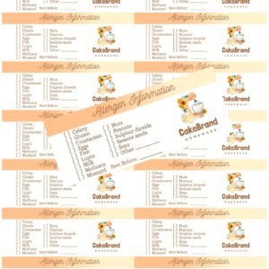 Personalised Allergen Gloss Stickers