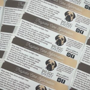 Personalised Traybake Care Stickers
