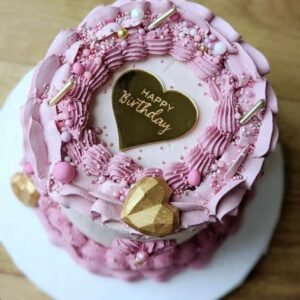 Acrylic Happy Birthday Heart Disc