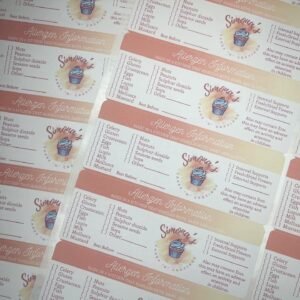 Personalised Allergen Gloss Stickers