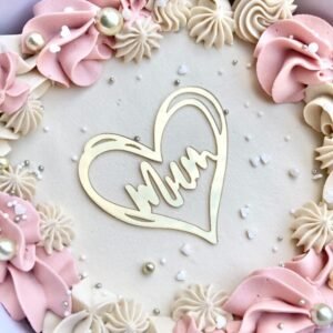 Acrylic Mum in Heart Border