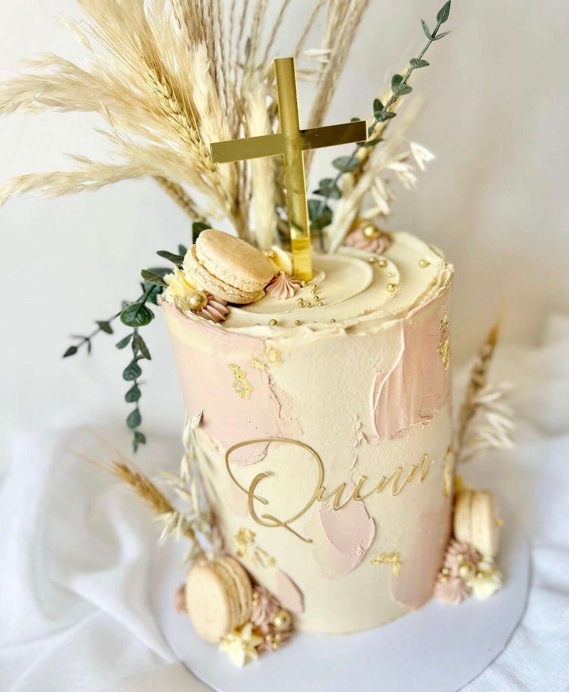 Christening Baptism Cake Topper & Acrylic Cross - Image 9