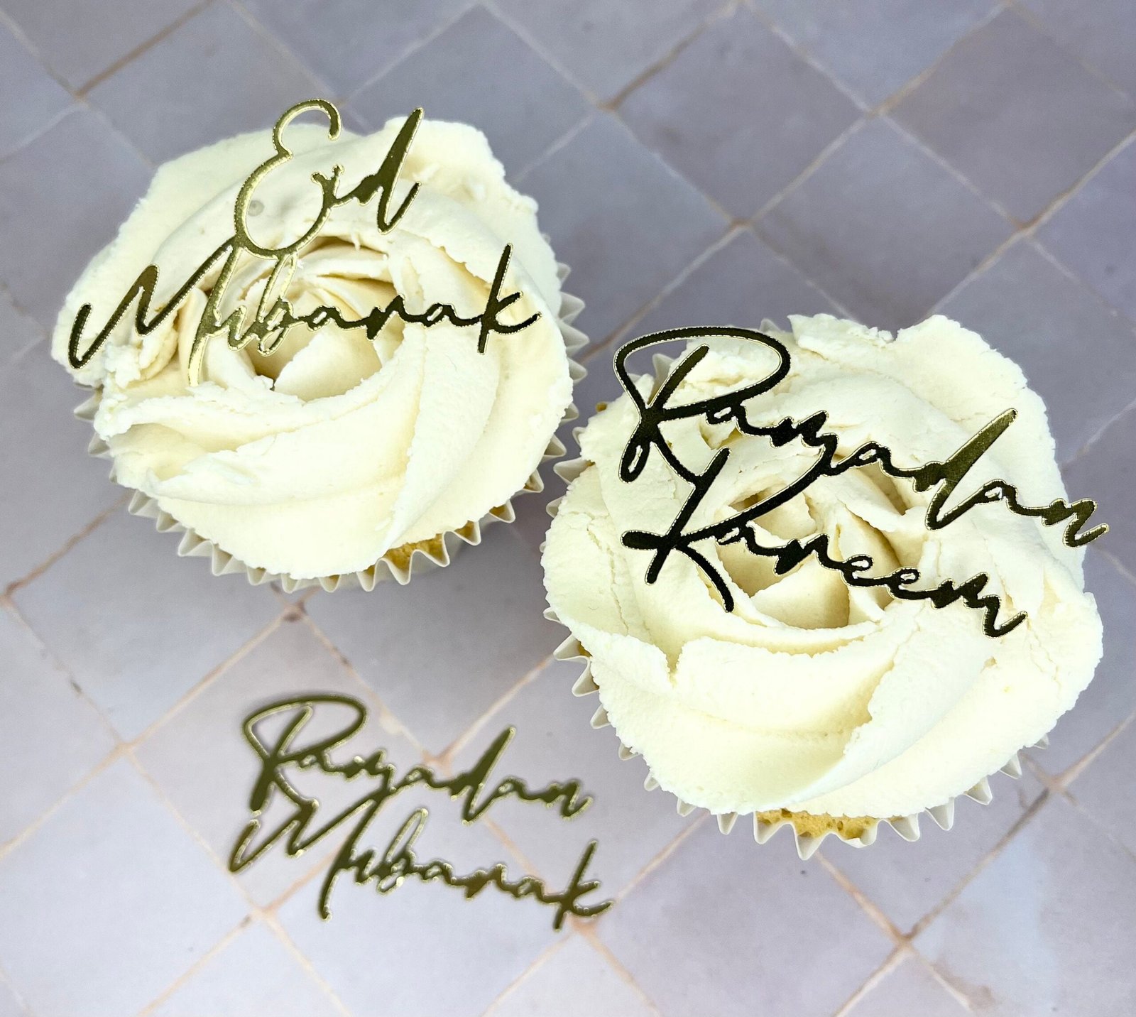 Eid Mubarak & Ramadan Mubarak Cupcake Toppers - Image 2