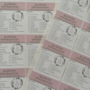 Allergen Gloss Stickers