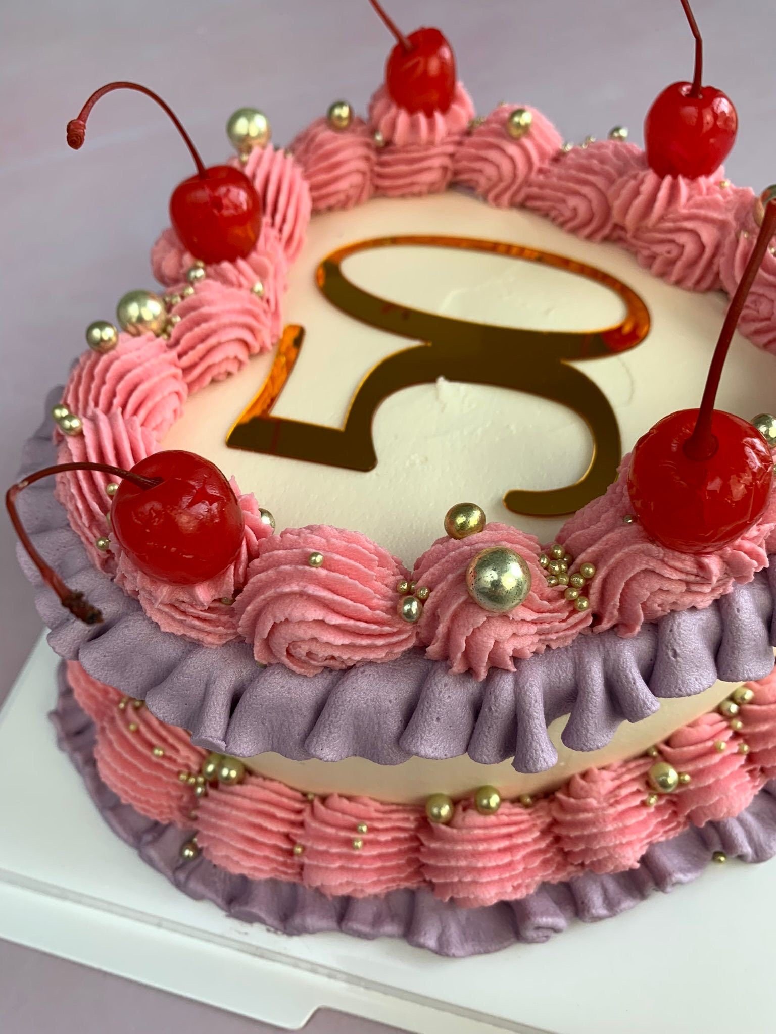 Acrylic Number Cake Charm - Image 2