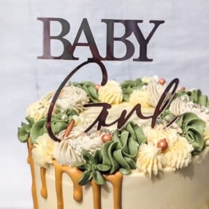 Acrylic Baby Girl Cake Charm