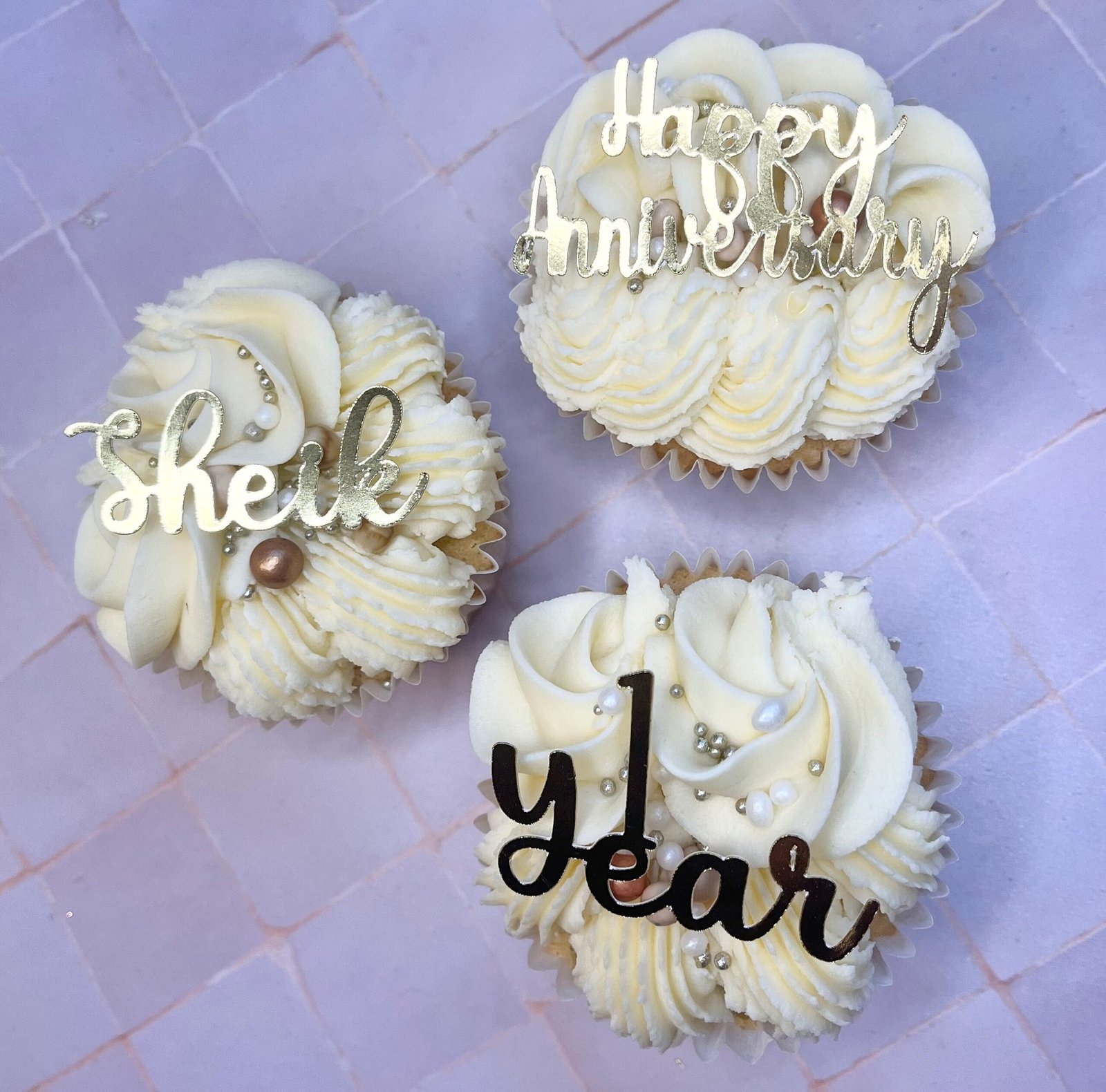 Name, Number/Years & Happy Anniversary Topper Bundle