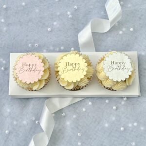 Happy Birthday Acrylic Scalloped Disc