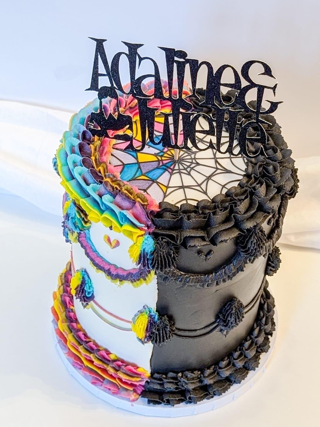 Wednesday Adams Style Cake Topper - Image 2