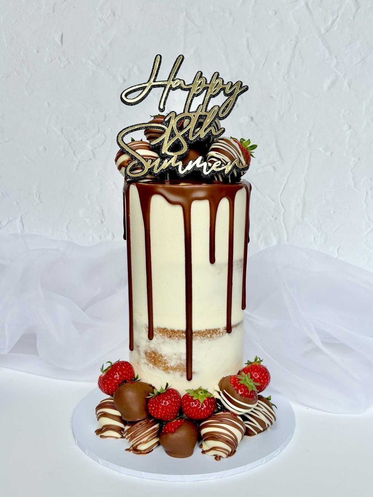 Personalised Layered Script Cake / Cupcake Topper - Image 2