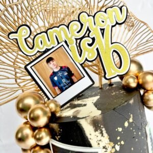 Name is Age Triple Layered Polaroid Topper