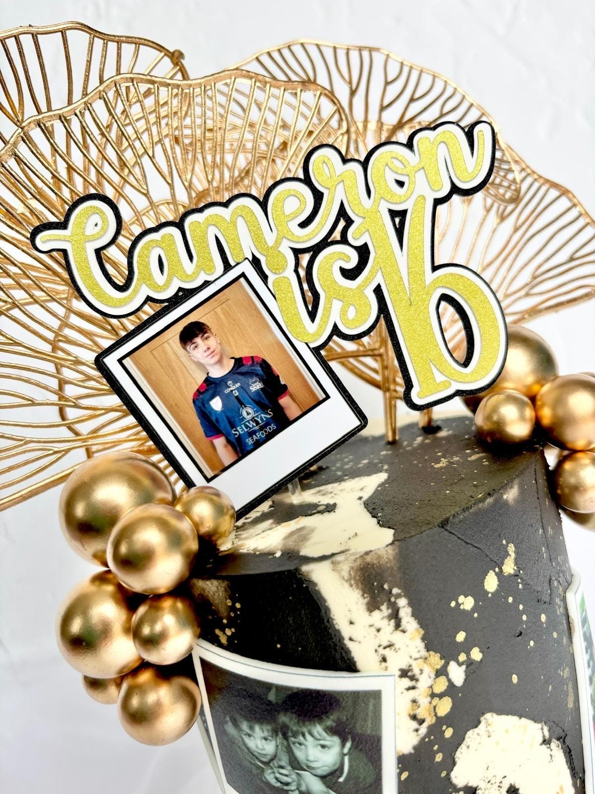 Name is Age Triple Layered Polaroid Topper