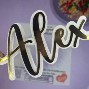 Name and Age Cake Charm