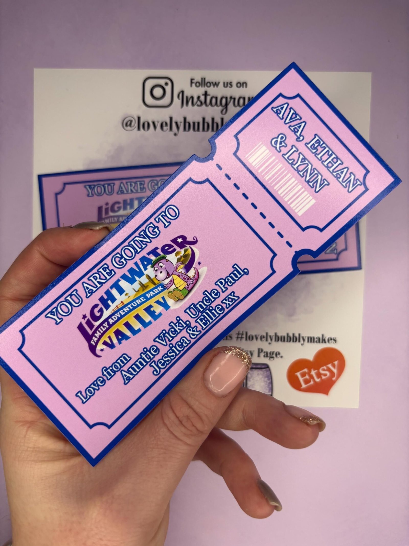 Personalised Printed Gift Ticket