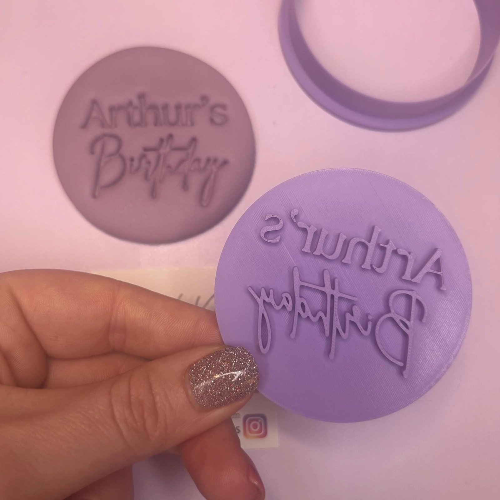 Personalised *names* birthday Cookie Stamp Embosser - Image 2