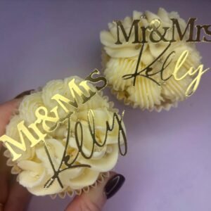 Mr & Mrs Name Cupcake Topper