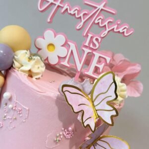 Acrylic One Daisy Layered Cake Topper