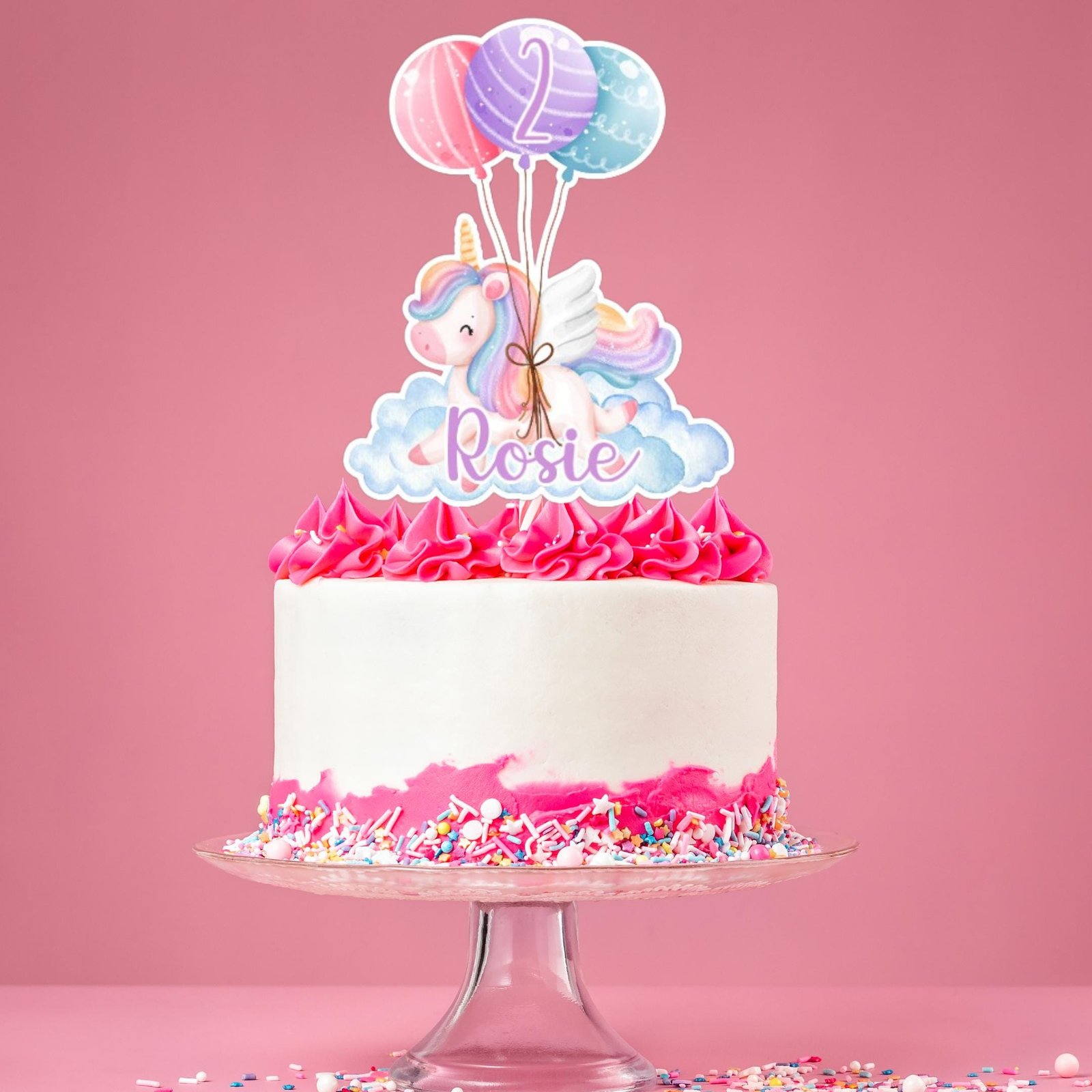 Unicorn Balloon Cake Topper