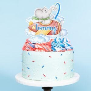 Elephant Aeroplane Cake Topper