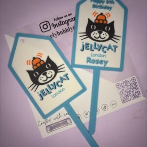 Large Acrylic Jelly Cat Swing Tag
