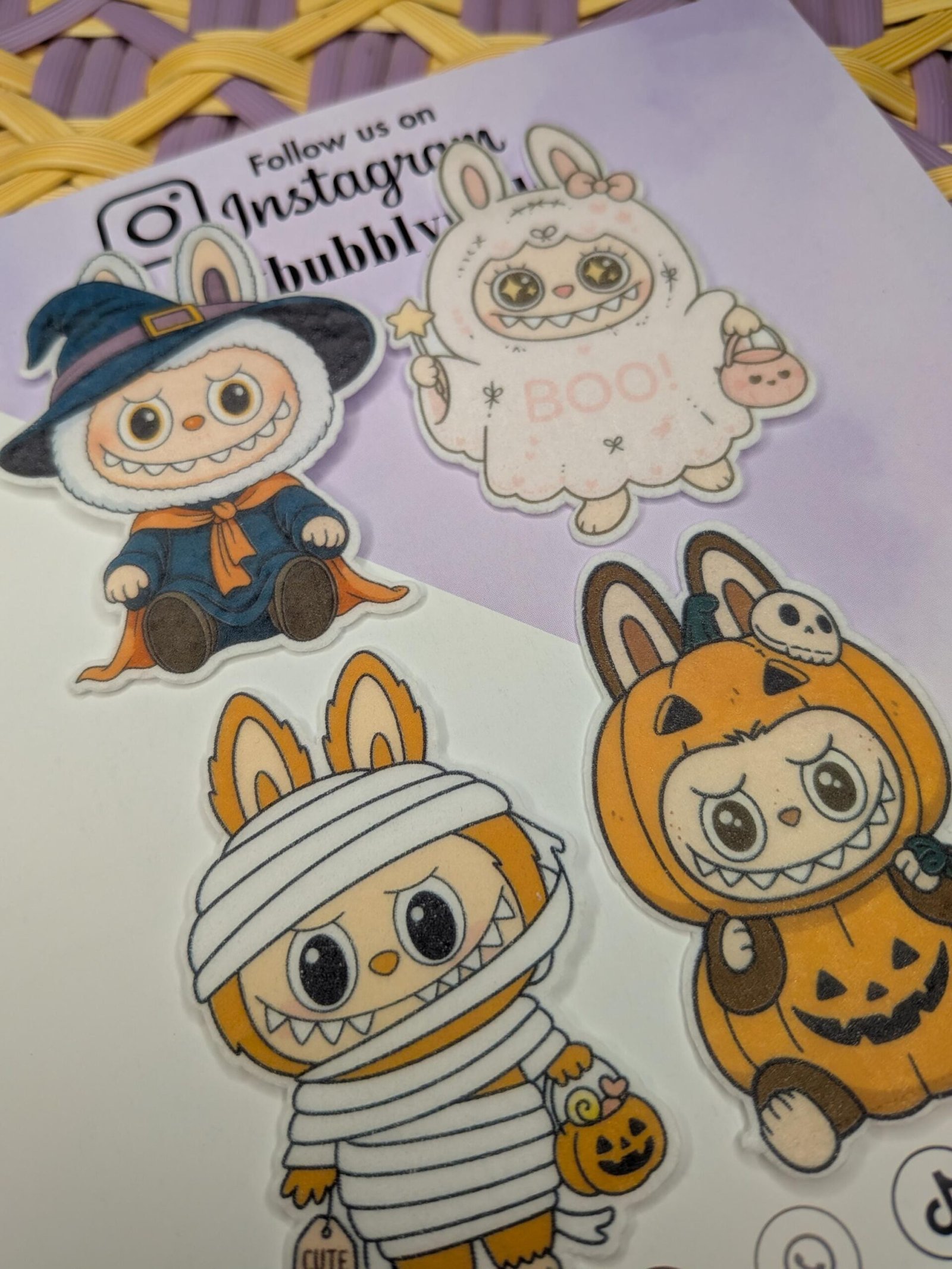 Pre Cut Labubu Halloween Edible Card Toppers - Image 7
