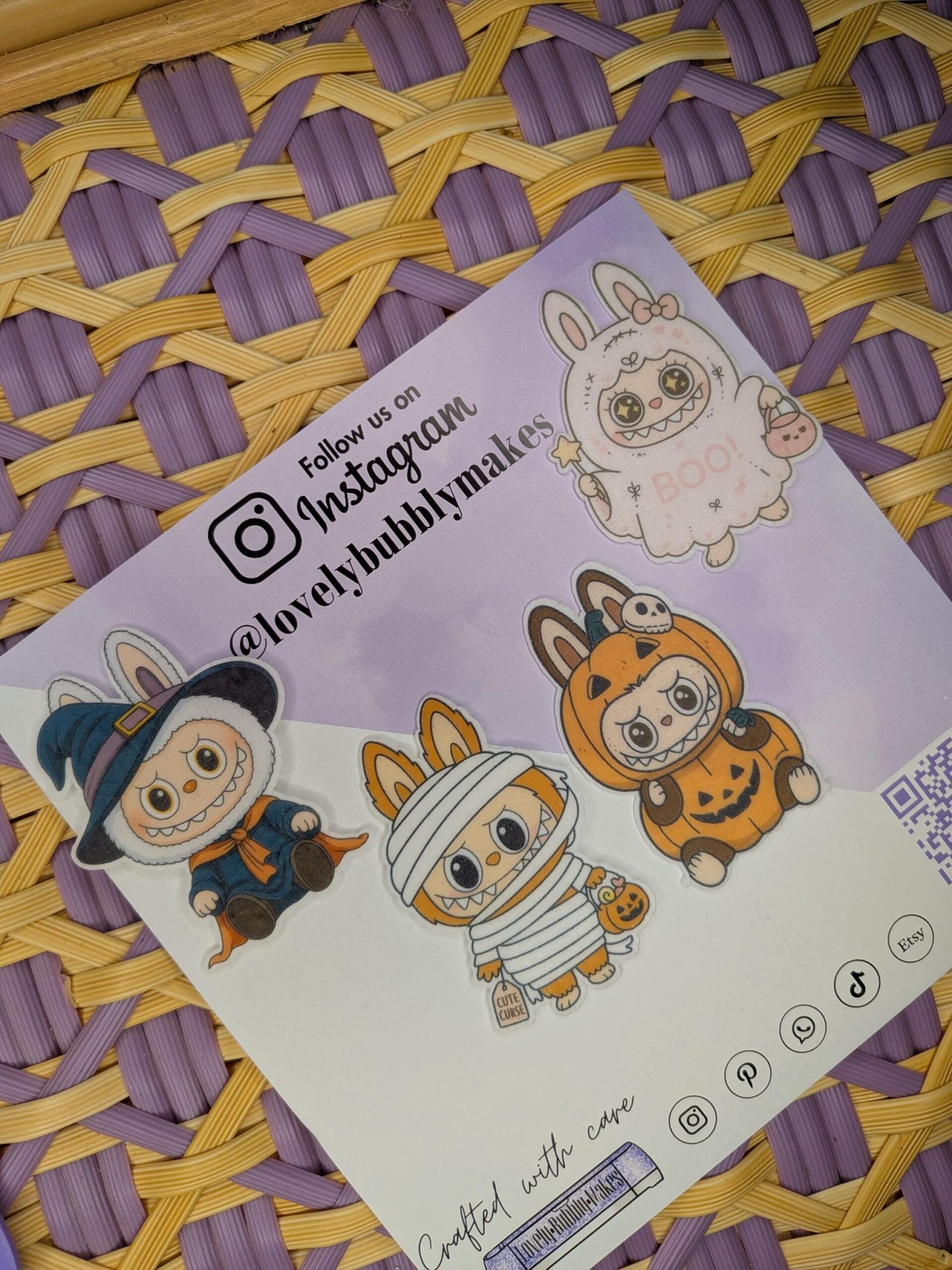 Pre Cut Labubu Halloween Edible Card Toppers - Image 4