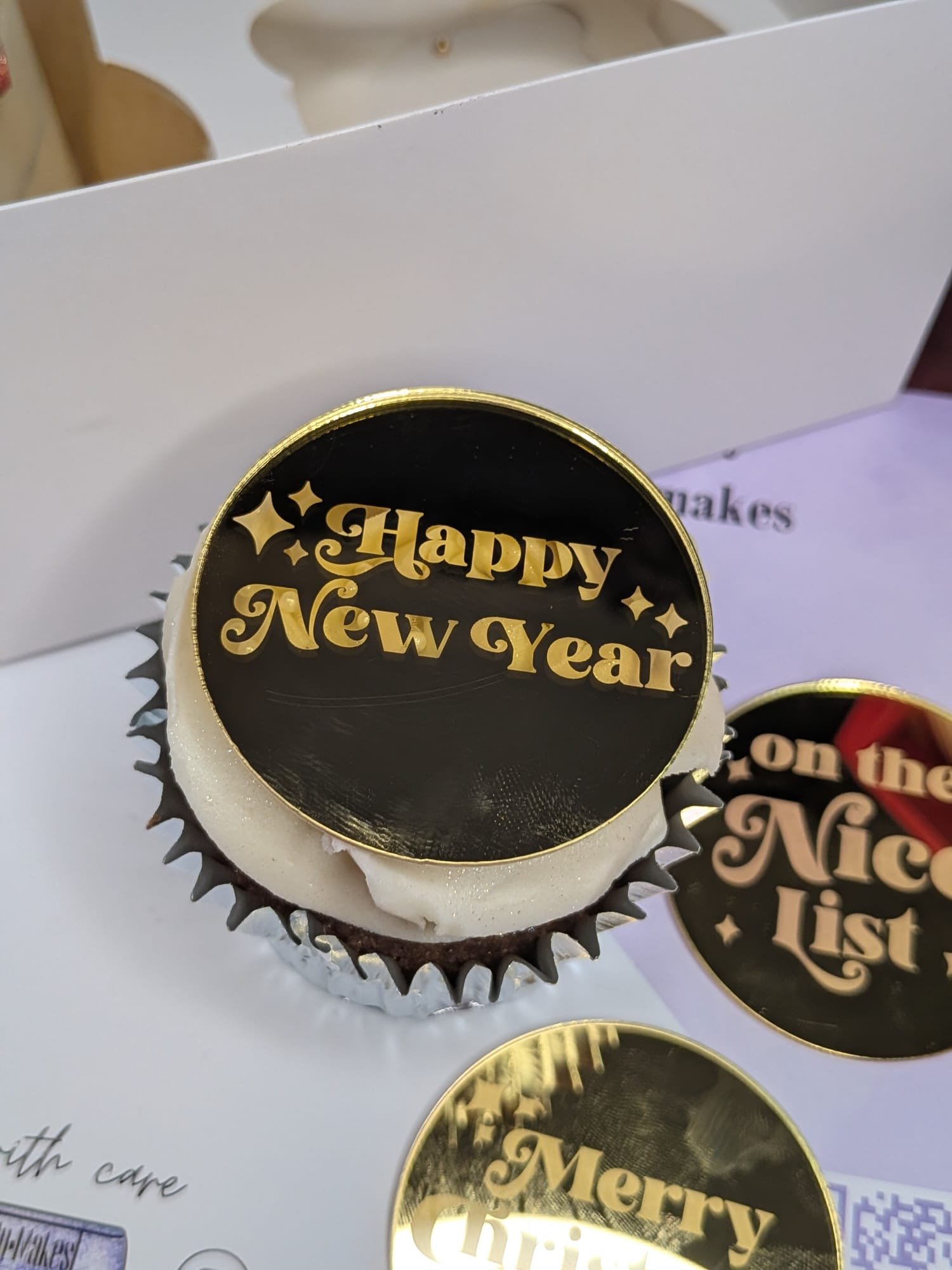 Retro Happy New Year Acrylic Disc