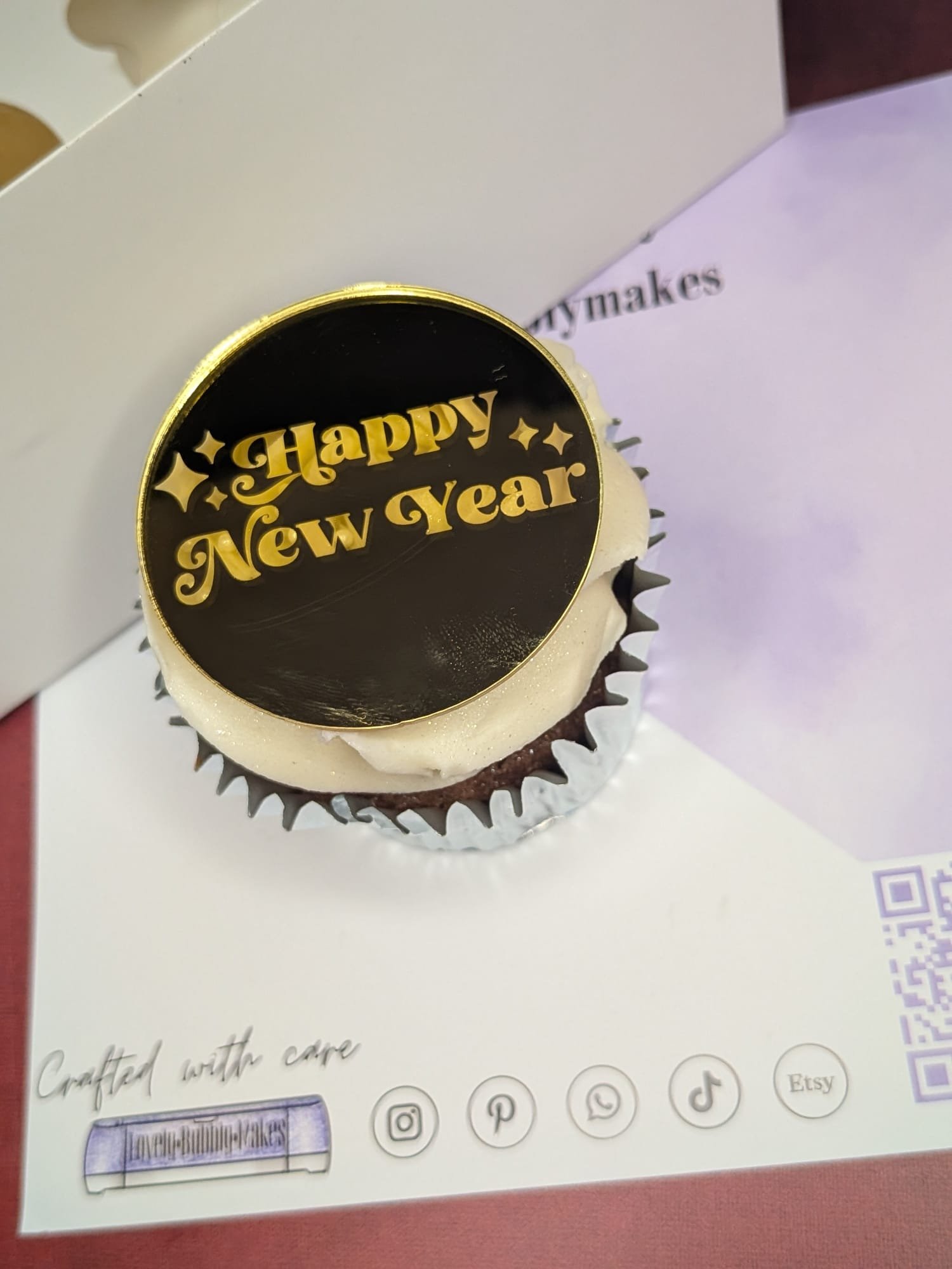 Retro Happy New Year Acrylic Disc - Image 4