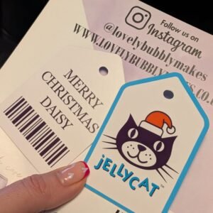 Christmas Jelly Cat Swing Gift Tag, Topper, Tree Decoration